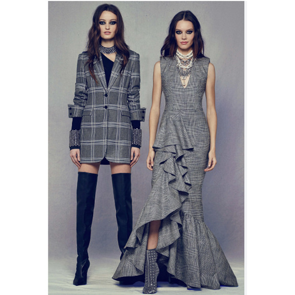 Alice + Olivia Dresses & Skirts - NWT Alice + Olivia Birch Ruffled Checked Maxi Dress Size 4 Checked Woven 2A452
